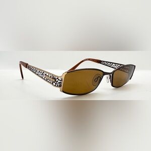 Brendel 902000 Brown Gold Oval Metal Sunglasses Frames Only